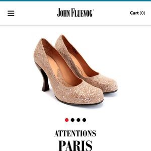 John Fluevog Attention Paris beige devilfish